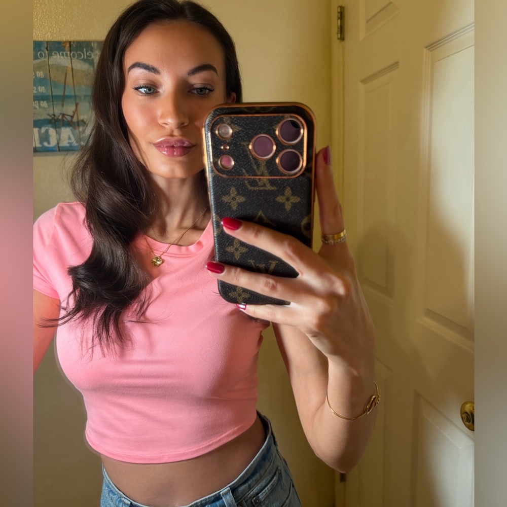 All yoga bubble pink sold out soft crop top